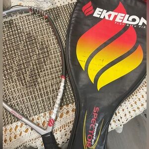 Ektelon Racquetball Power Ring Titanium Racquet 1300 Long Body with case.